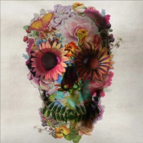 Apron Floral Skull Cooking Crafts Mardi Gras - Picture 3 of 6